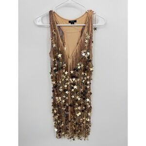 nasty gal gold fringe dress Nasty Gal Dresses | Nastygal Tassel Beaded Mini Shift Dress - Size 10 - Never Worn + Brand New | Color: Gold/Yellow